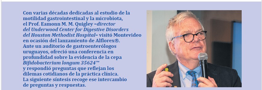 El Prof. Eamonn M. M. Quigley en la entrevista publicada por la Revista Tendencias en Medicina